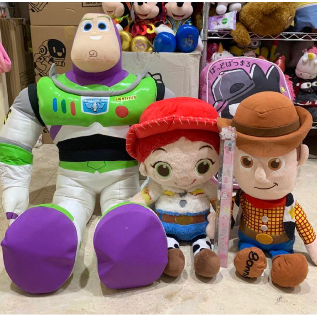 boneka toy story set, buzz woodie jessie set