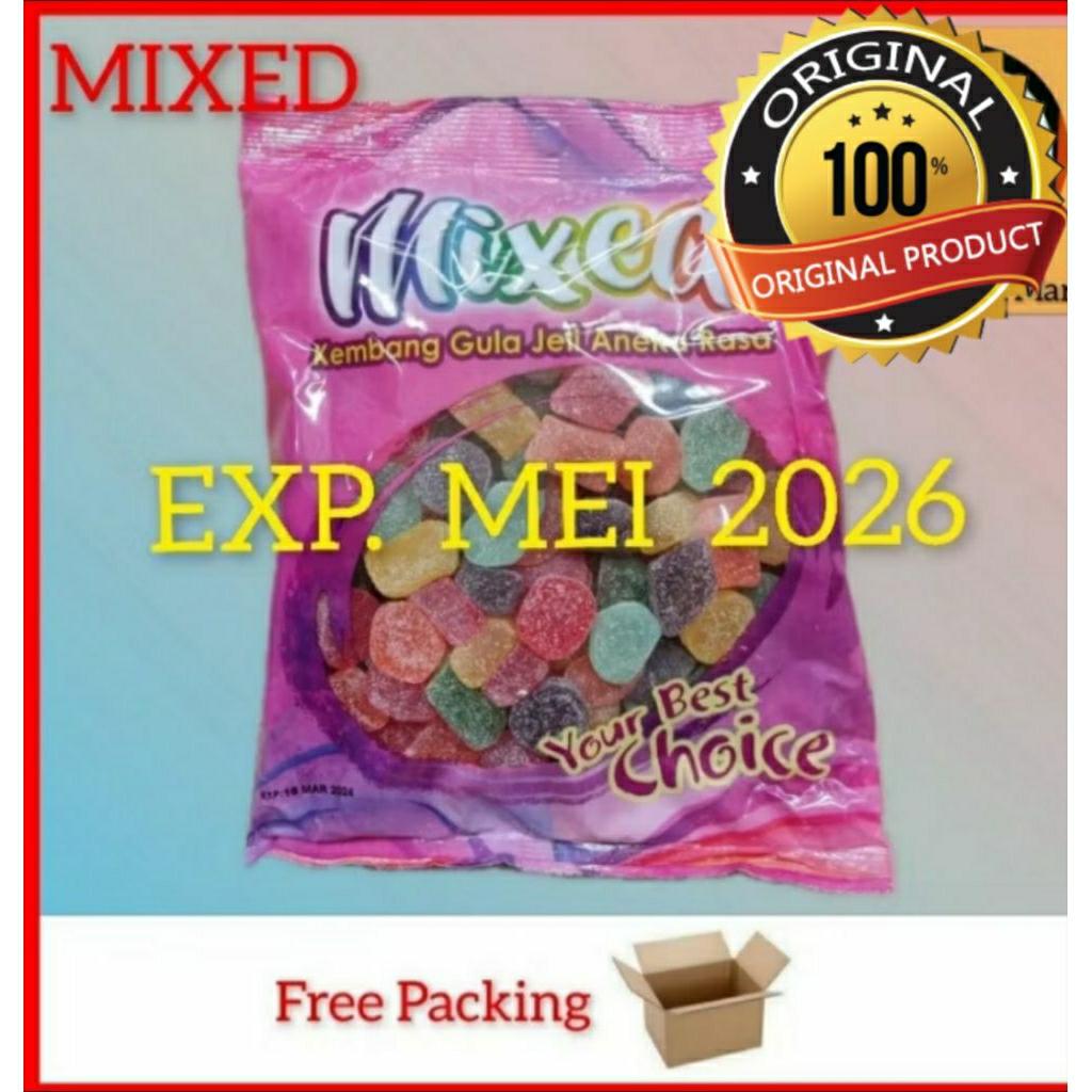 

bGF Jelly Waisun 1kg /jelly Malaysia/waisun jelly/kembang gula jelly/mixed