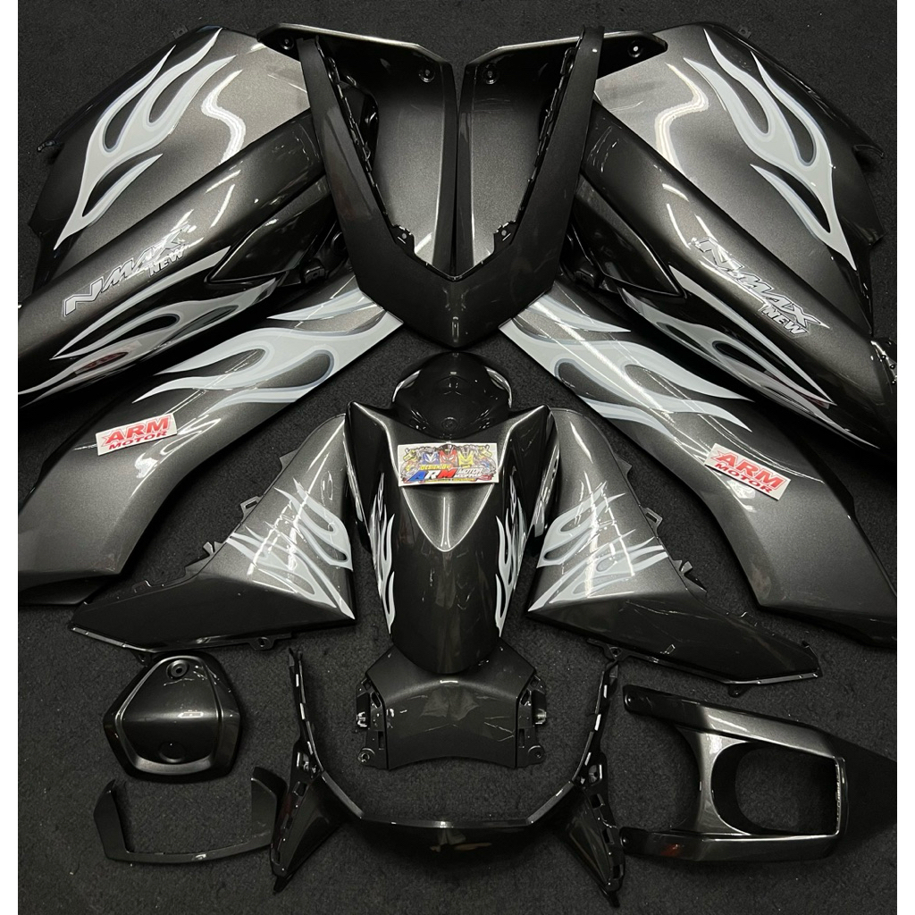Body nmax New Repaint dark Grey+Striping