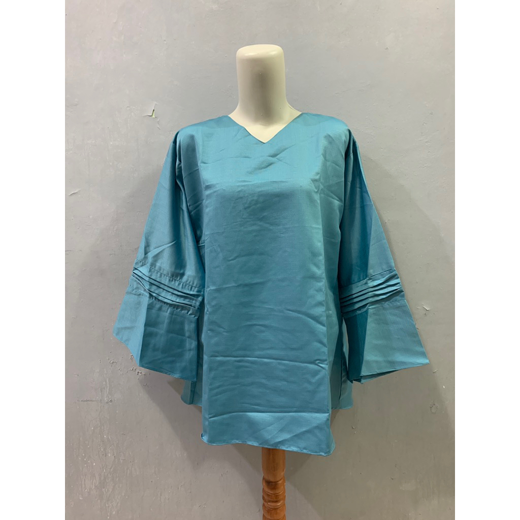 blouse tunik biru tosca [preloved]