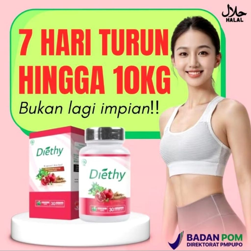 

DIETHY OBAT DIET Penurun Berat Badan Turun 5-10kg Dalam Satu Minggu Pelangsing Tanpa Efek Samping Original BPOM HALAL