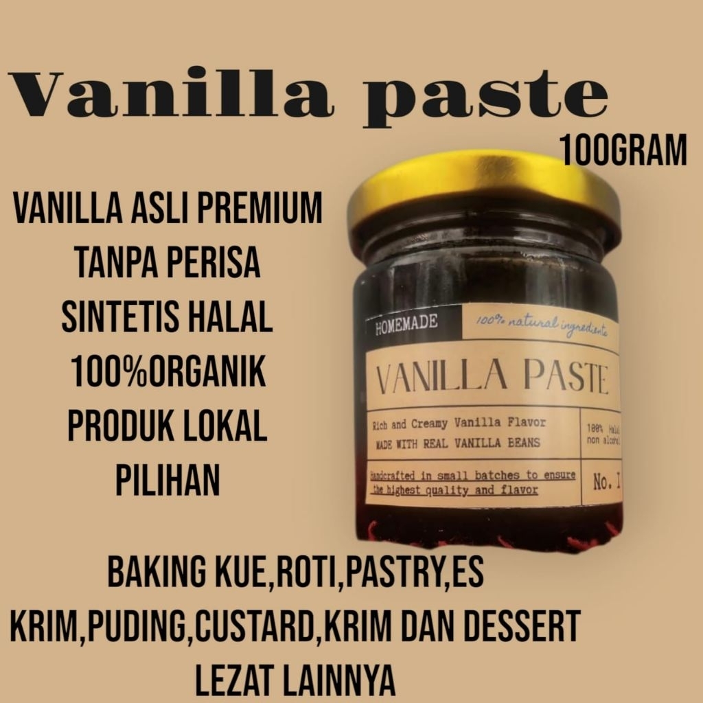 

vanilla pasta/pure 100gr premium gourmet no.1 home Made free bubble wrap+dus