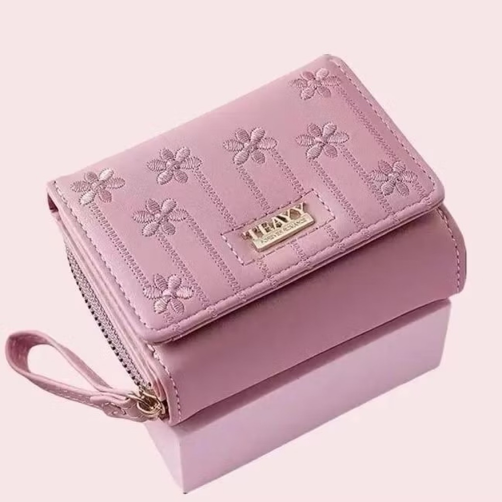 Dompet Aulia-dompet wanita dompet lipat 3 dompet kartu uang koin