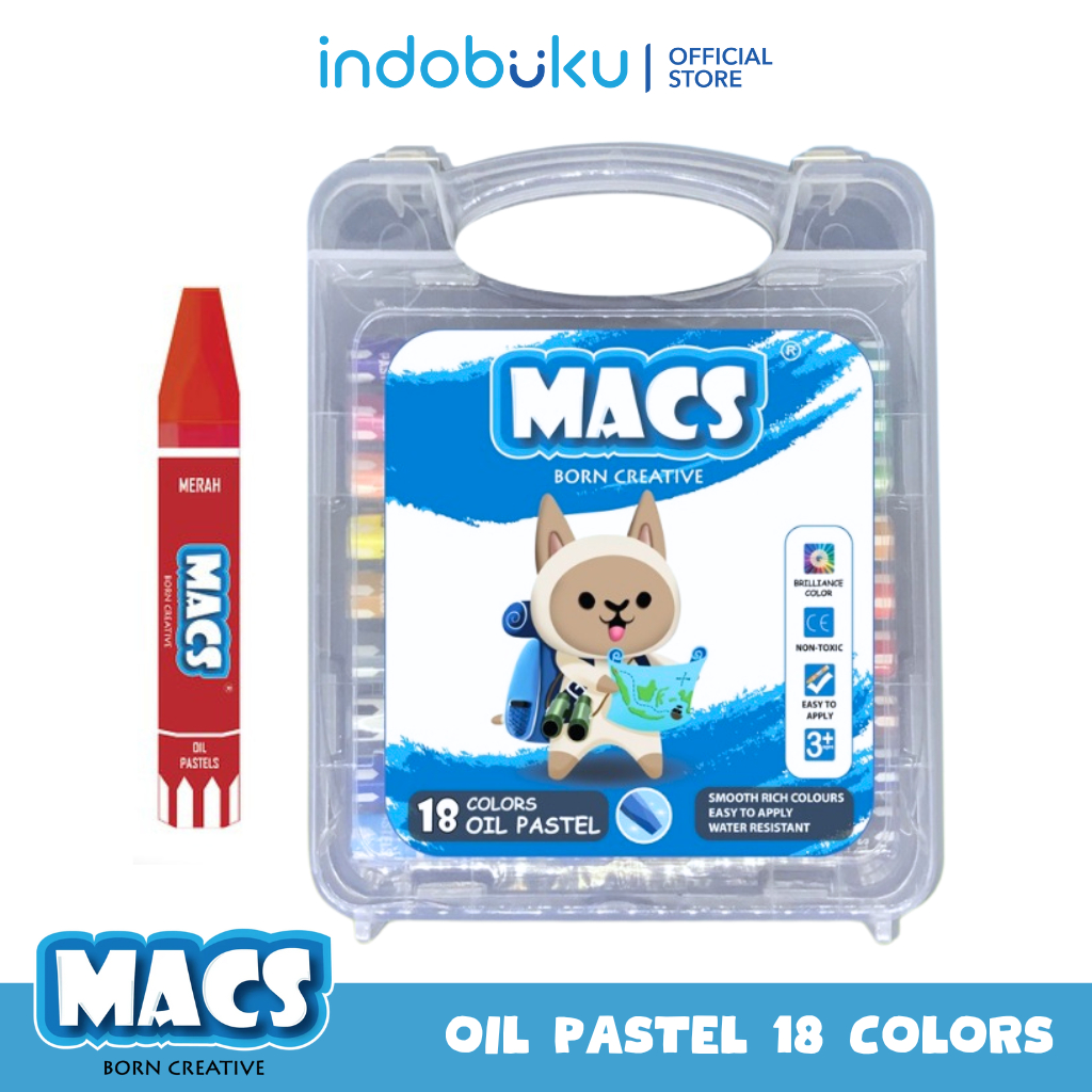 

Macs Crayon Oil Pastel 18 Warna