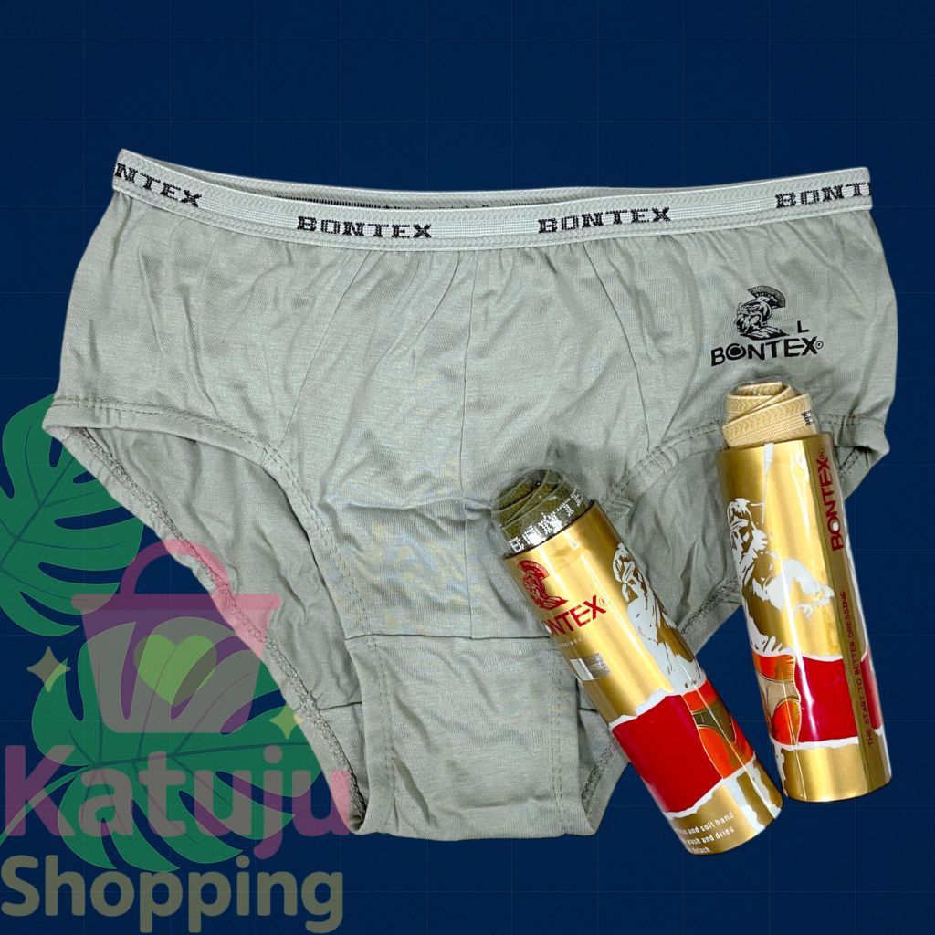 Sempak Bontex Pria Katun Polos Isi 1 PCS – Size S M L / CD Cowok Harian Nyaman