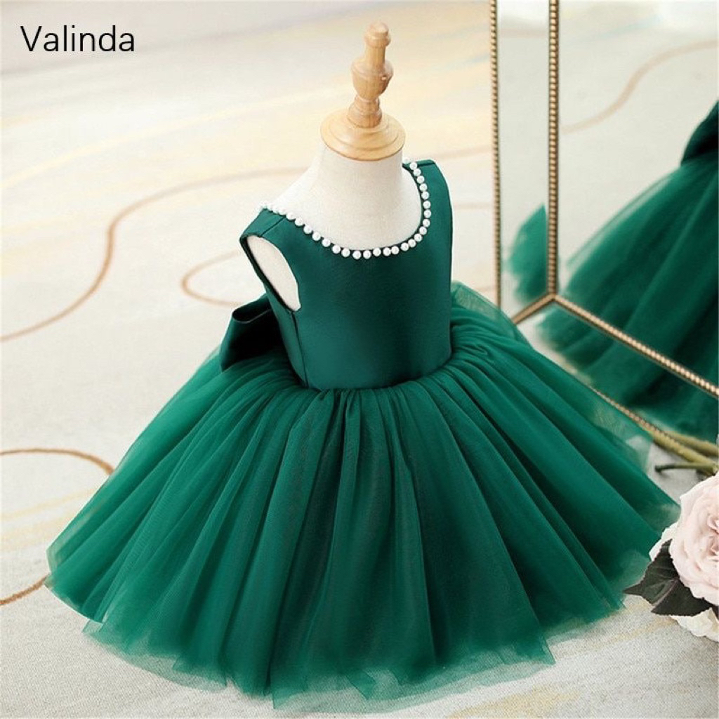 dress anak emerald |gaun natal| dress natal | dress pesta emerald green