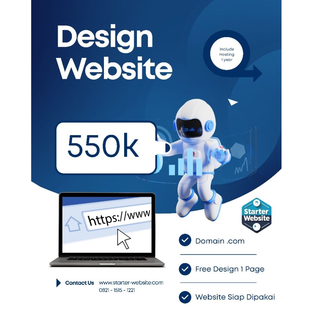 Jasa Bikin Website + Domain .com