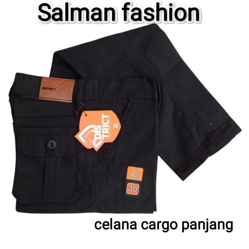 Celana Panjang Cargo Pria Reguler Fit Celana Kargo Kantong Banyak Pria