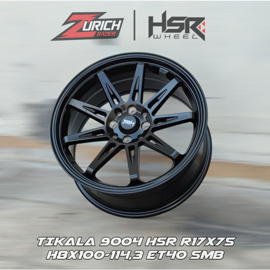 Velg Mobil Calya Xenia Fiesta Freed City Ring 17 Hsr Wheel Tikala Baut 4x100 4x114,3 Hitam