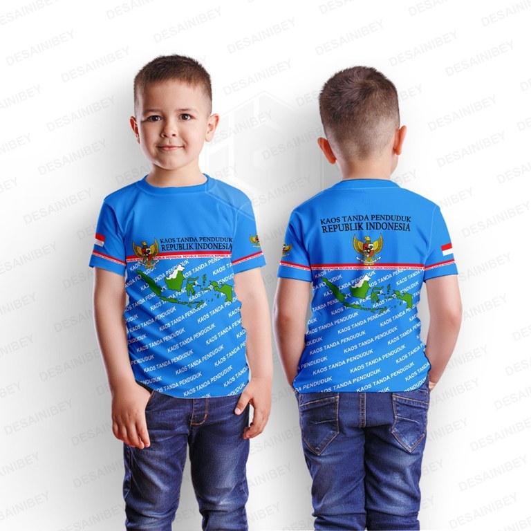 Kaos Anak KTP Indonesia / Baju Jersey Anak KTP Fullprint