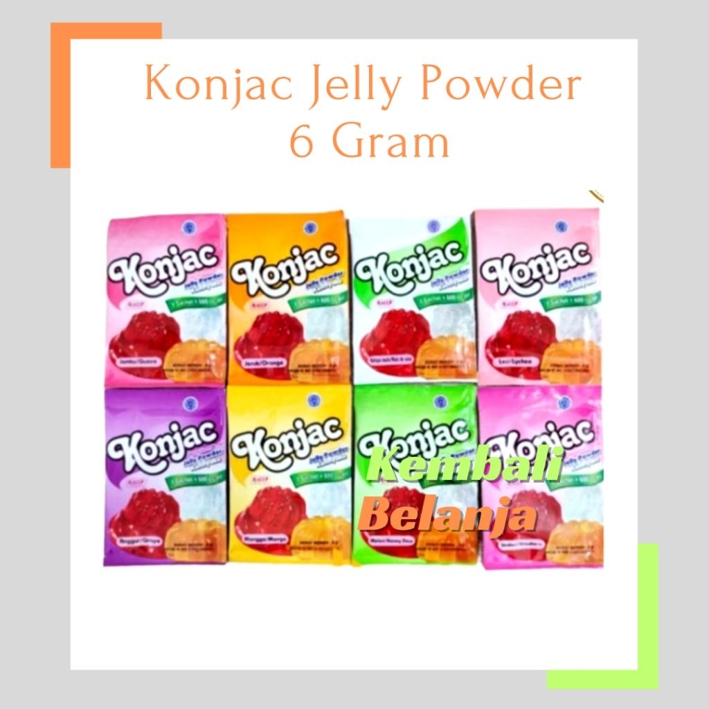 

Konjac Jelly Powder 6 Gram/ Konjac Jelly Eceran/ Jelly Konjac Rasa Buah/ Konjac Jelly Konnyaku/ Bubuk Jelly Praktis