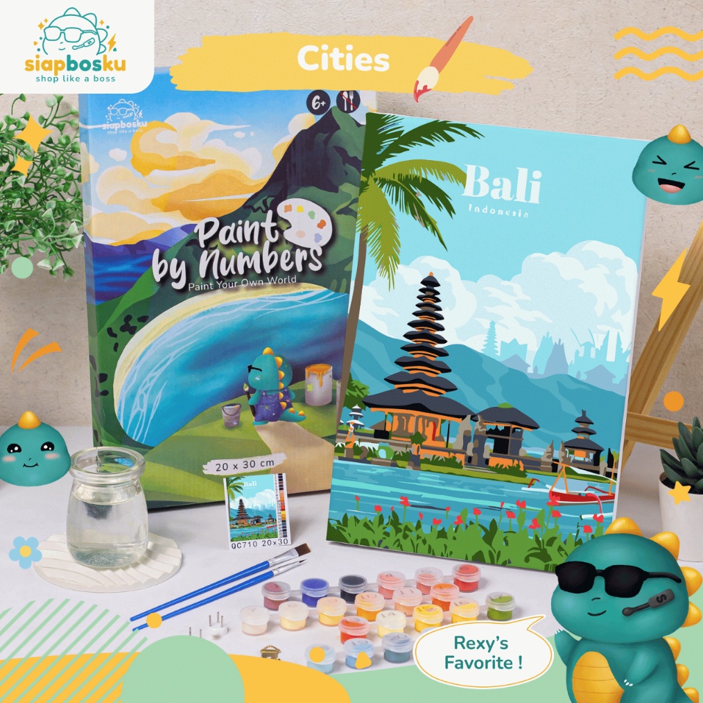 

KODE B13F SIAP BOSKU KANVAS LUKIS PAINT BY NUMBER AESTHETIC 2x3 CM CITIES