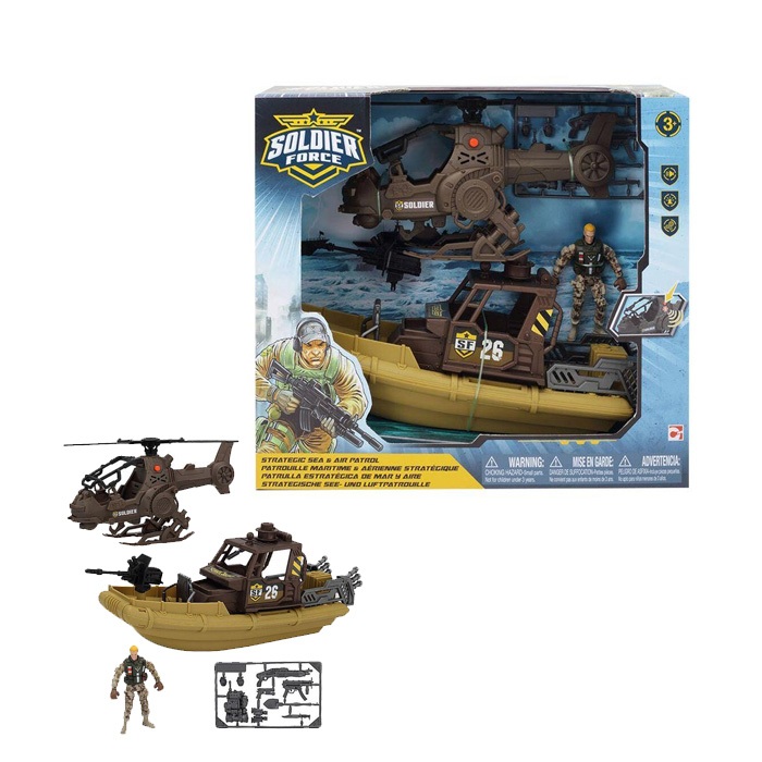 Chap Mei Set Soldier Force Sos Ocean Patrol Set Mainan