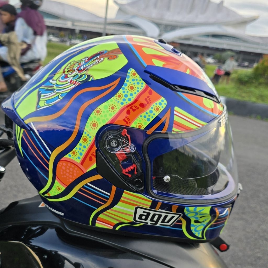 Helm Fullface AGV K3SV Five Continent Ori SNI Sudah Coating