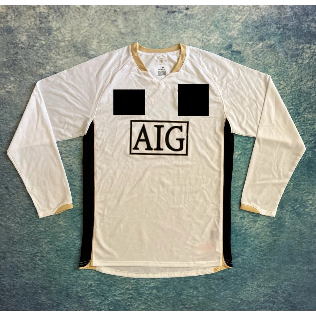 (LONG SLEEVE RETRO ) PREMIUM IMPORT JERSEY BOLA MANCHESTER UNITED MU AWAY 2008 LS GRADE ORI