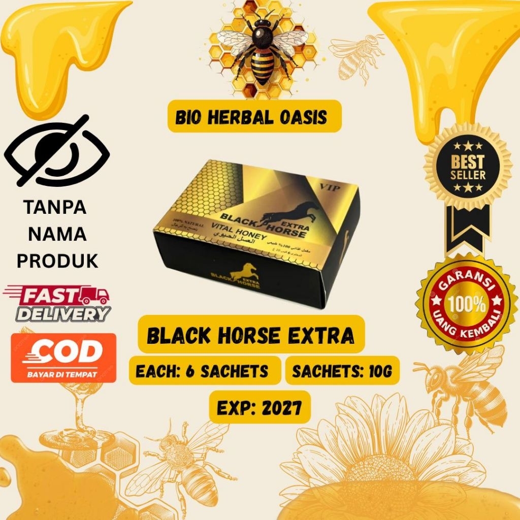 

Vital Honey Black horse Extra Original 1box 6 Sachet EXP 2027