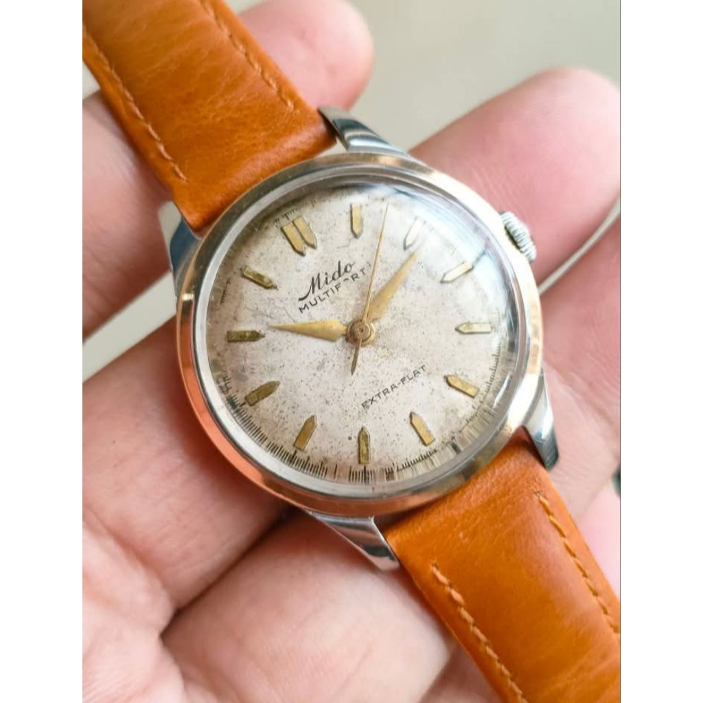 MIDO MULTIFORT EXTRA-FLAT MESIN TUMPANG Original Vintage Watch Rare Item