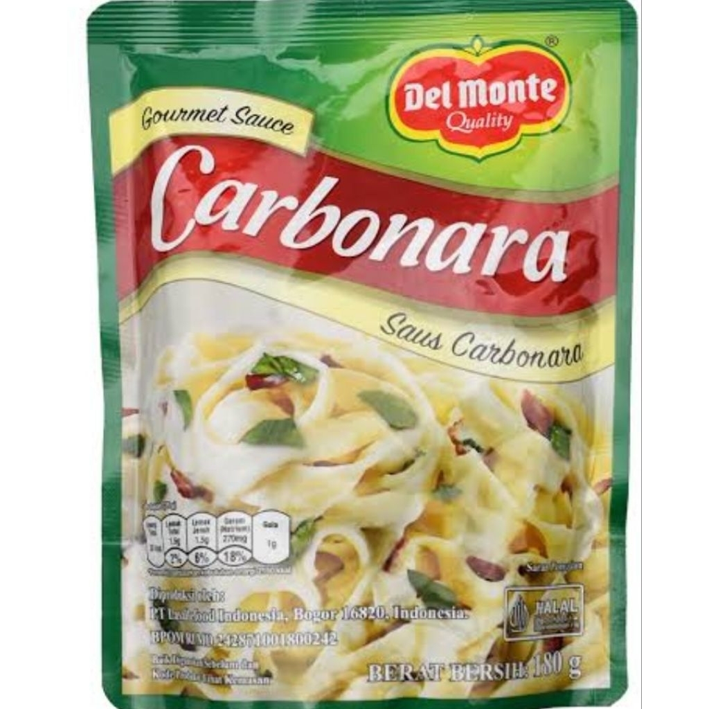 

Del Monte Saus Carbonara 180 gram