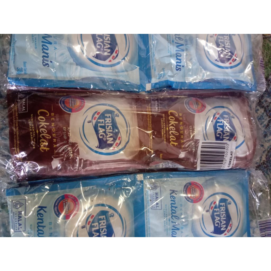 

susu kental manis Frisian flag 38g 1 renceng isi 6pcs