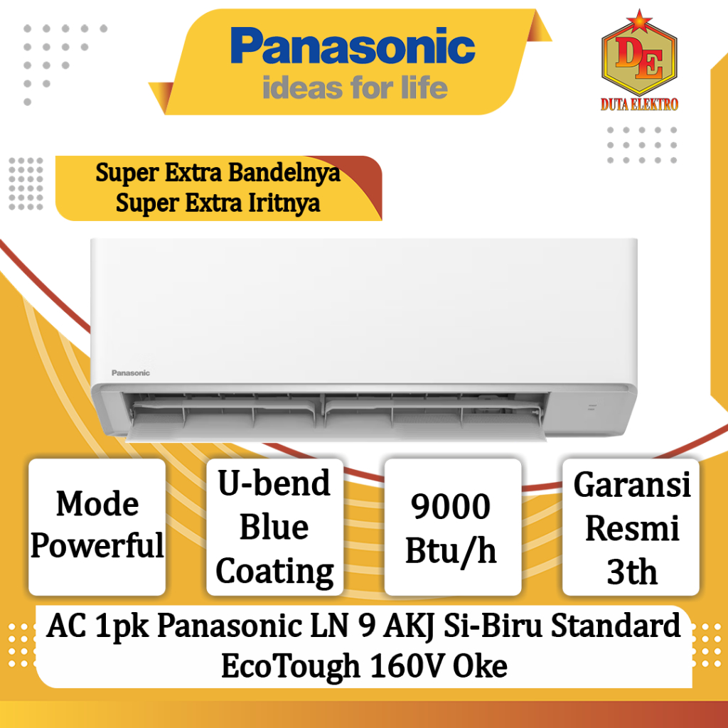 AC 1pk Panasonic LN 9 AKJ Si-Biru Standard EcoTough 160V Oke