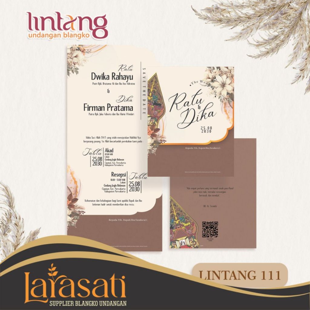 BLANGKO UNDANGAN LINTANG 111 - HARGA MURAH TAMPILAN MEWAH FREE KATALOG DAN FILE SETTING
