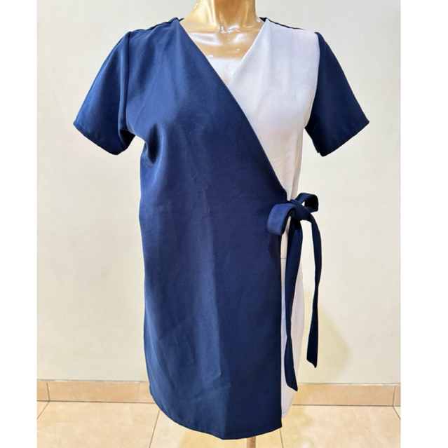 Kimono Dress Two-toned Denim