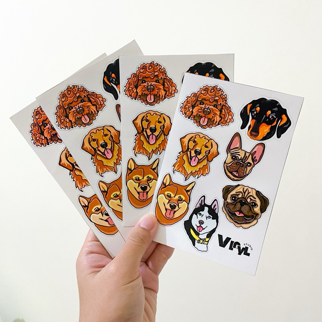 

Stiker Dog Series Aesthetic Vinyl Waterproof Tumblr Hp Laptop