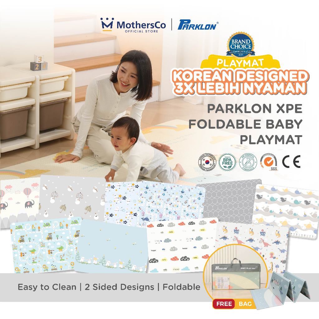 KIDS FRIENDLY Parklon XPE Fold Playmat 150x200cm /180x200cm Playmat Lipat Karpet Lipat Bayi Playmat