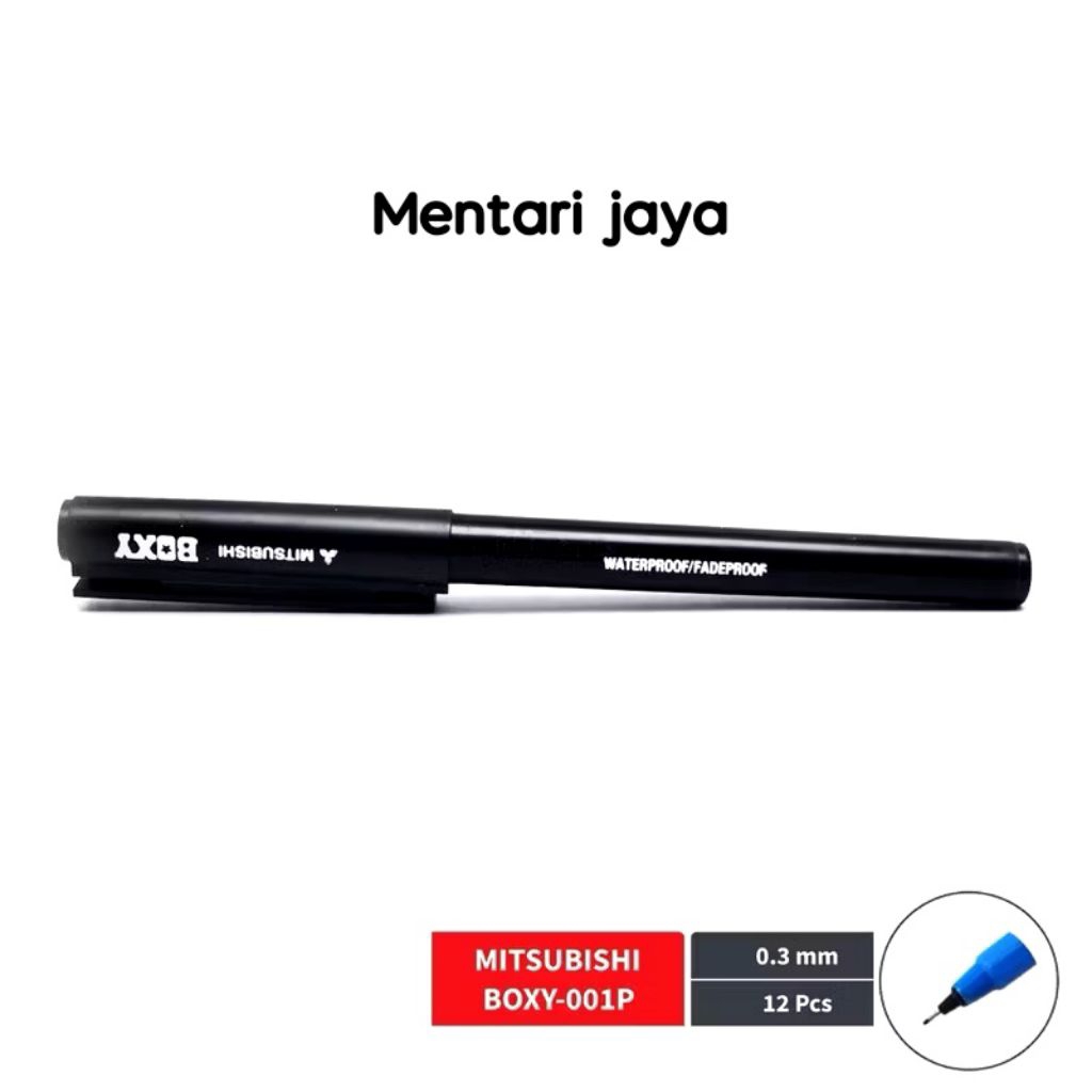

pulpen Mitsubishi BOXY - 001P | 0.3mm | 12 batang