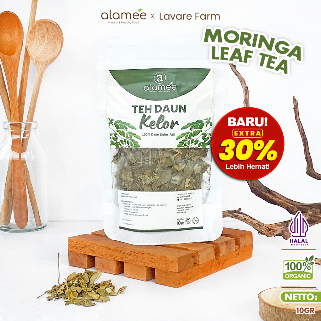 

Teh Daun Kelor Tea Bunga Herbal Alami Organic Natural Non Msg Siap Seduh 25gr BUMA