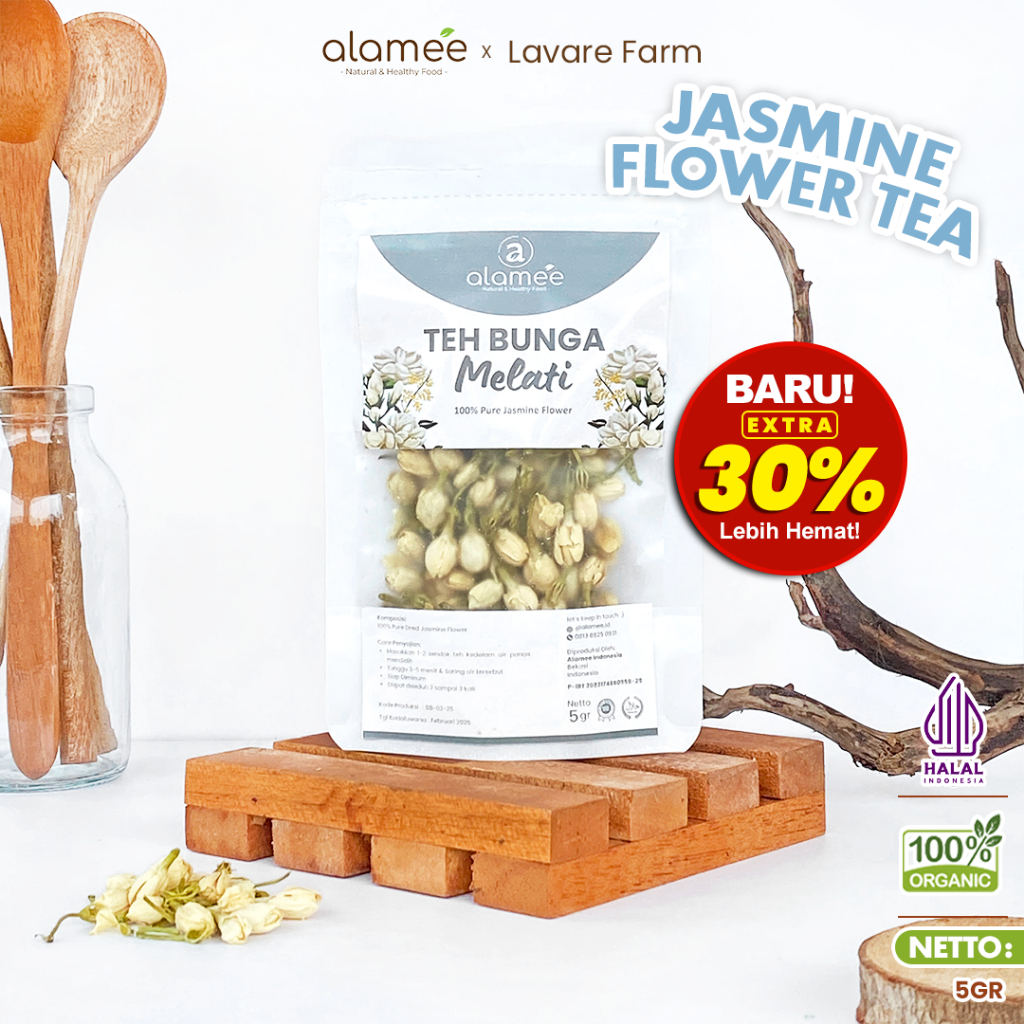 

Teh Bunga Melati Jasmine Tea Flower Melati Organik Jasmin Herbal Kering Alami Asli Organic 25 Gr BUMA