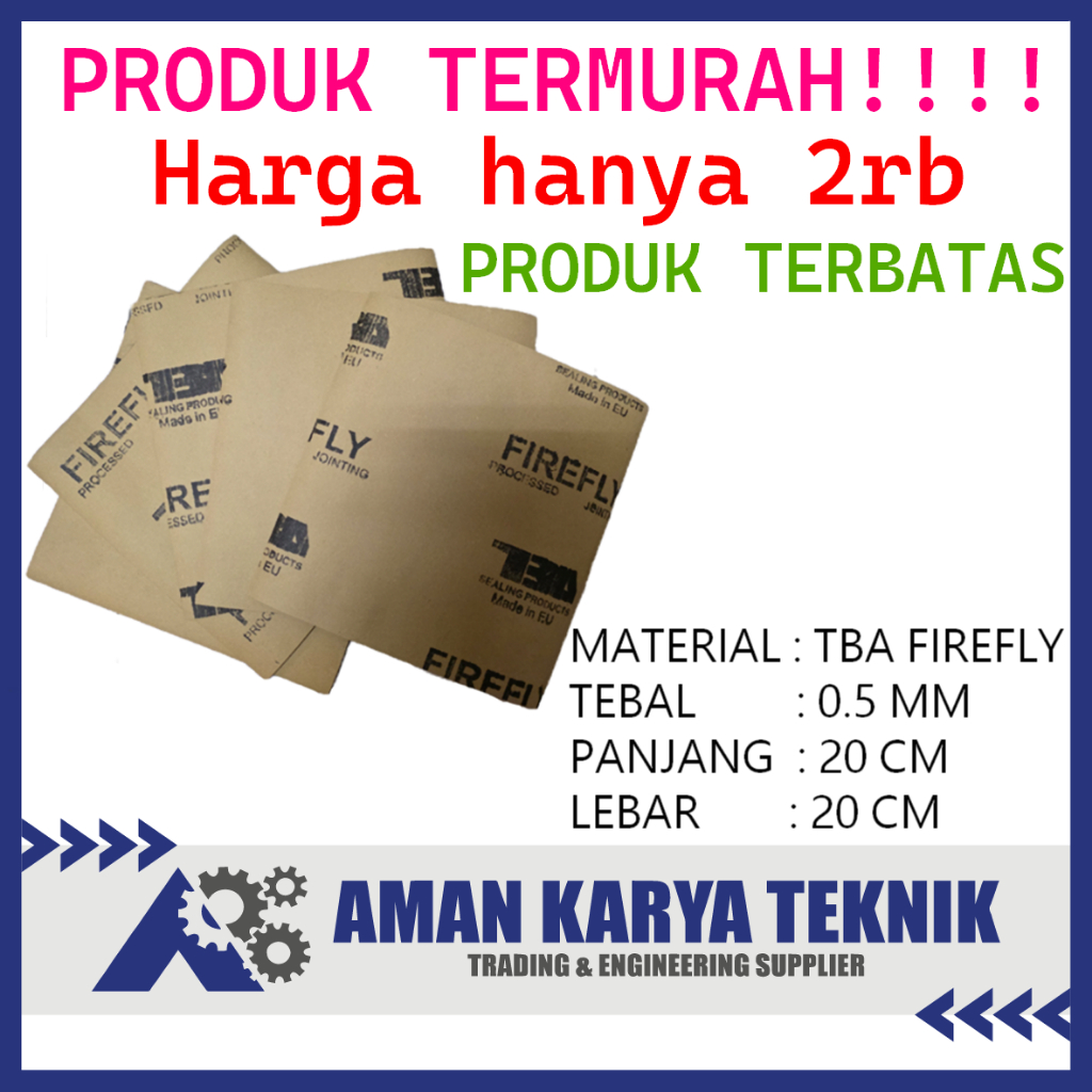 

TERMURAH STOK TERBATAS OBRAL TBA FIREFLY 0.5 mm x 20 cm x 20 cm