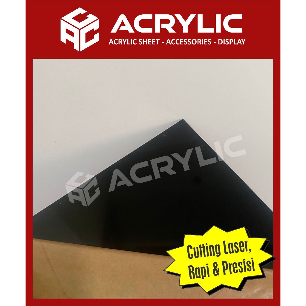 

Akrilik Lembaran Hitam Solid A4 2mm 21cm x 30cm