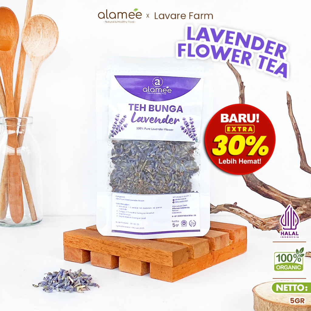 

Teh Bunga Lavender Insomnia Tea Organik Kering Dried Flower Herbal Alami Organic 5gr BUMA