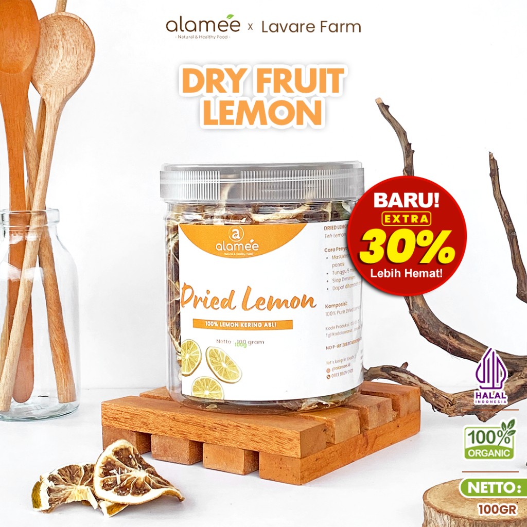 

ALAMEE Dried Lemon Tea Kering Slice Teh Herbal Iris Organik Minuman Herbal 100gr BUMA