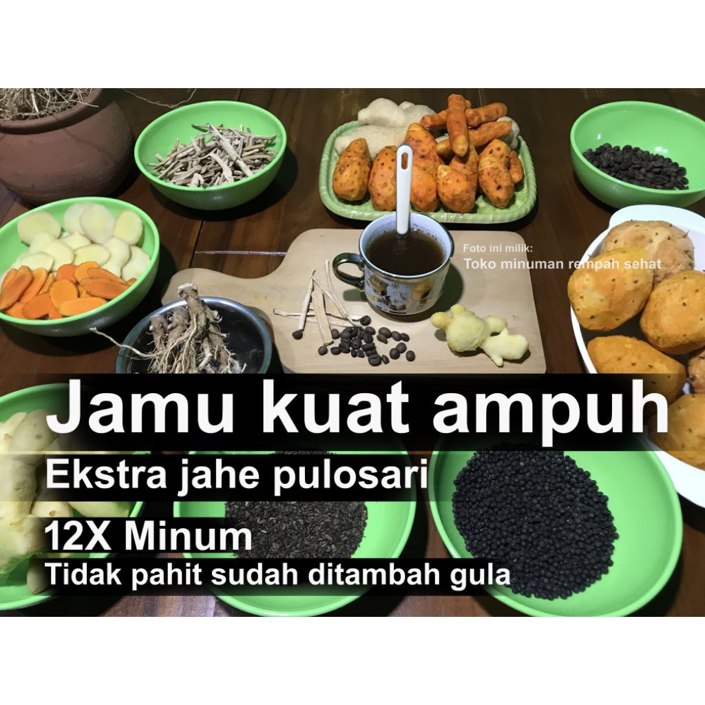 

12X Minum Ekstra Jahe Merah Pulosari Tidak Pahit Jamu Rempah Bubuk Untuk Pria