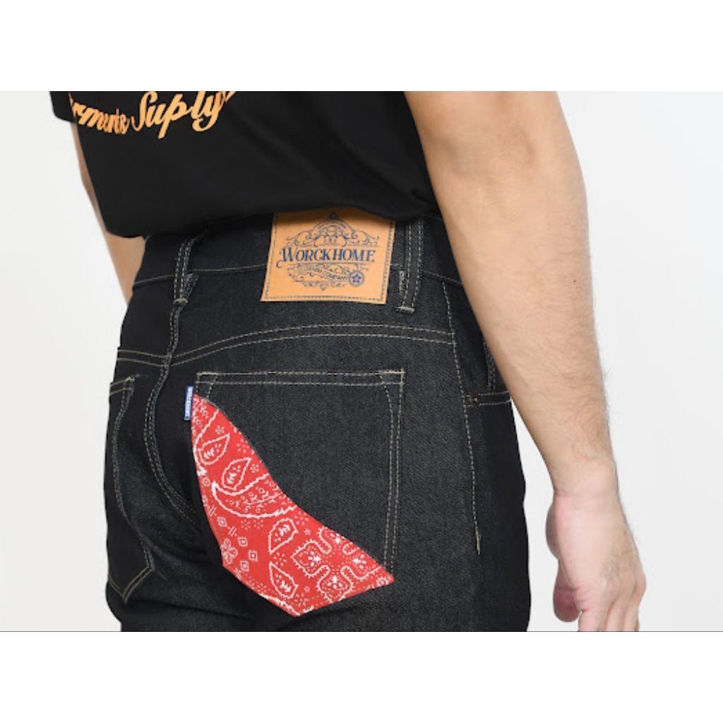 Celana Panjang Jeans Red Samagaha Stretch 11oz Accent