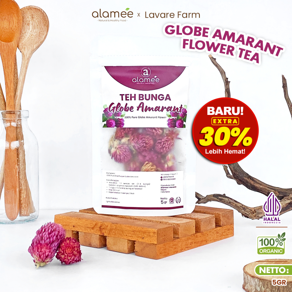 

Teh Bunga Globe Amaranth Tea Herbal Kering Organik Herbal Organic Asli Dried Flower Alami 5 Gr BUMA