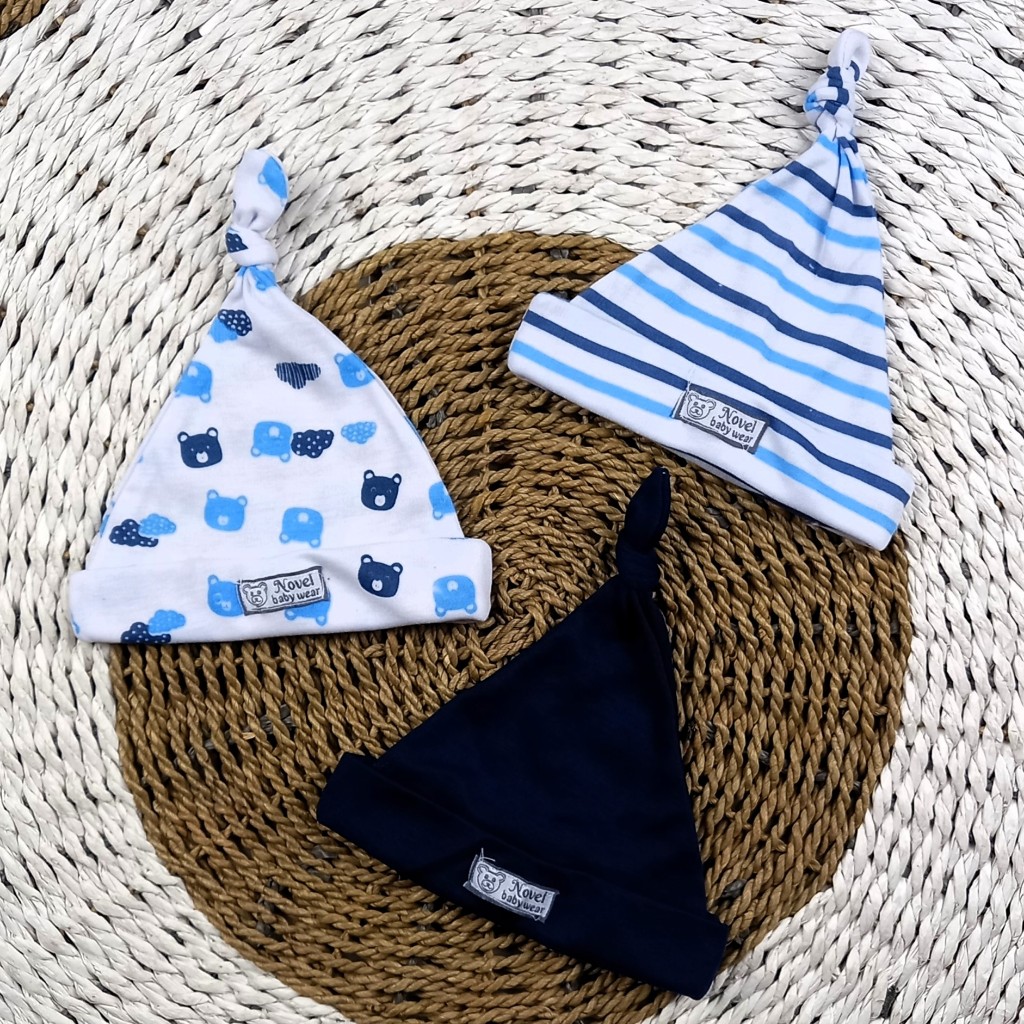3PCS topi kupluk bayi (0-3bln) SNI / Kupluk Bayi Baru Lahir Topi Bayi Baru Lahir