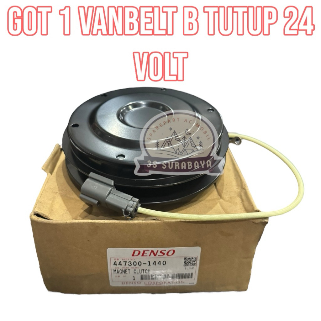 Magnet klat Got 1 Vanbelt B Tutup 24 Volt 1440 DENSO ASLI  10S 10PA Denso Asli Magnetic Clutch Ac Mo