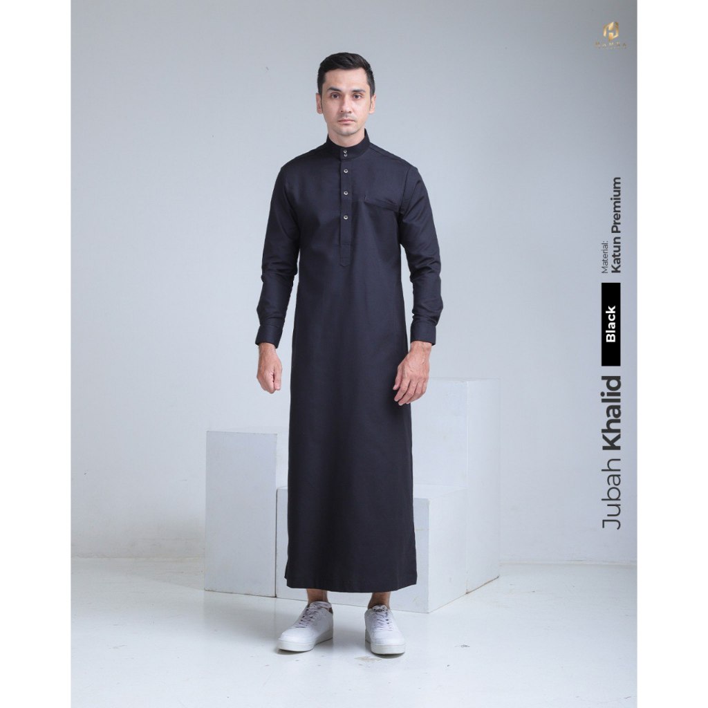 Jubah Khalid by Hamka Indonesia, Jubah Pria Katun, Jubah Pria Premium, Jubah Lengan Panjang,Gamis Pr