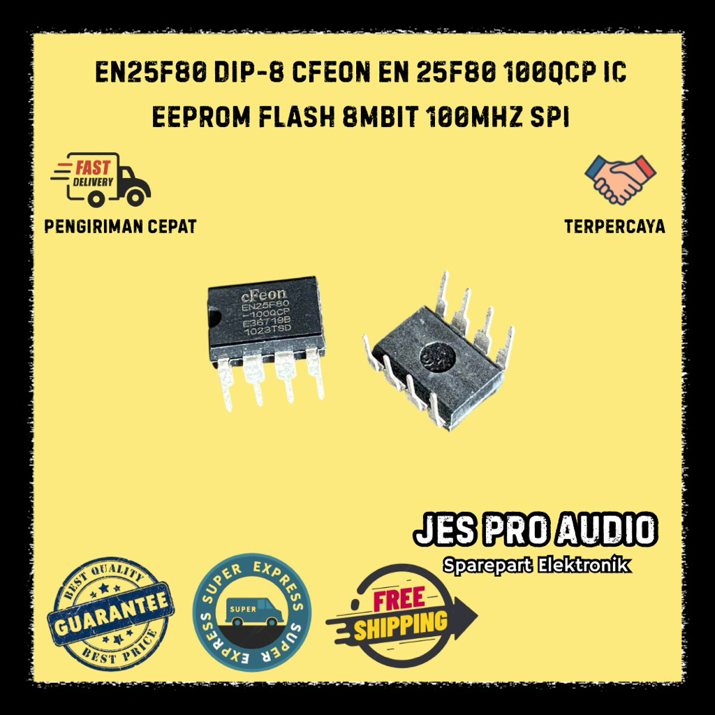 EN25F80 Dip-8 cFeon EN 25F80 100QCP IC Eeprom Flash 8MBit 100MHz SPIn