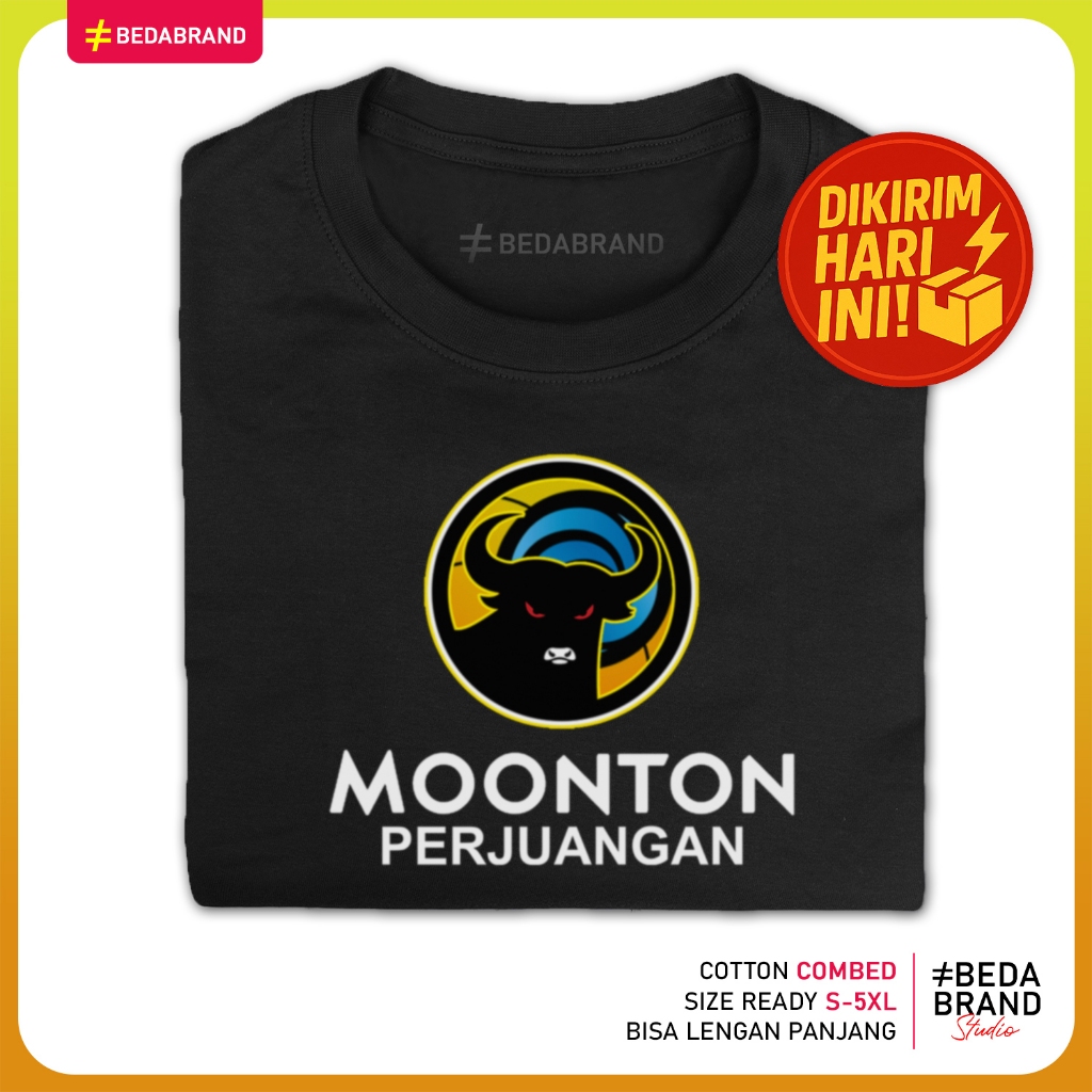Kaos Parodi Plesetan Lucu Bedabrand - Moonton Perjuangan