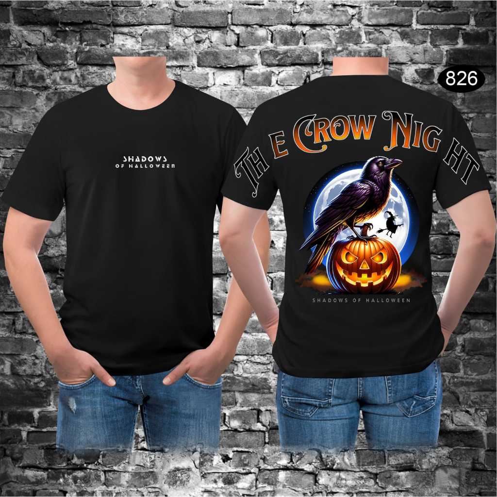 KAOS DISTRO UNISEX THE CROW NIGHT 826