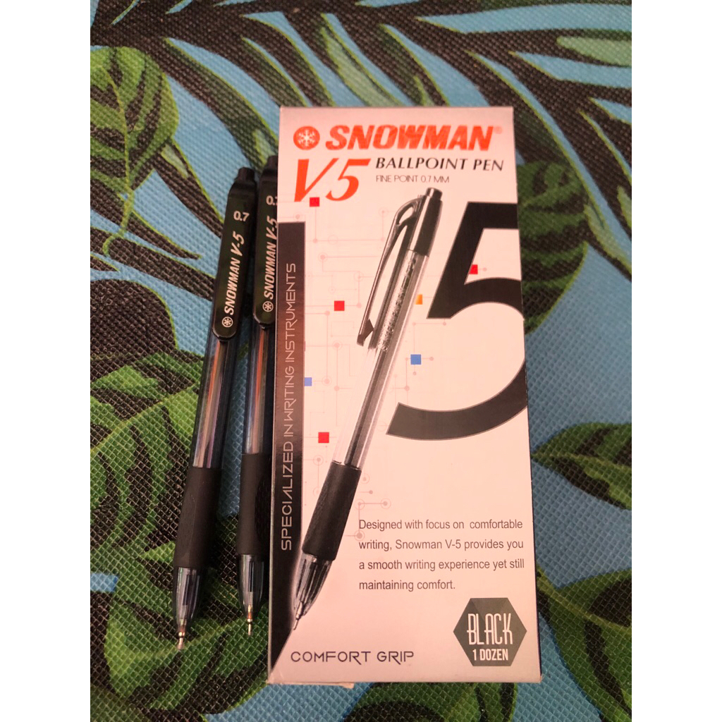 

Pulpen Snowman V5 tinta hitam 0.7mm per (2pcs)