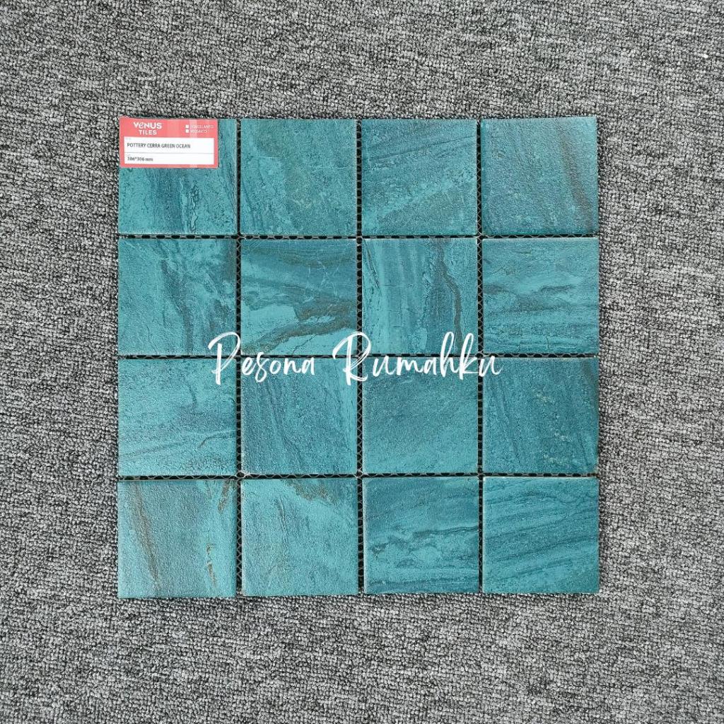 Venus Pottery Cerra Green Ocean (PERMETER) - Mosaic Venus Pottery Cerra Green Ocean Mosaic Mozaik Ke