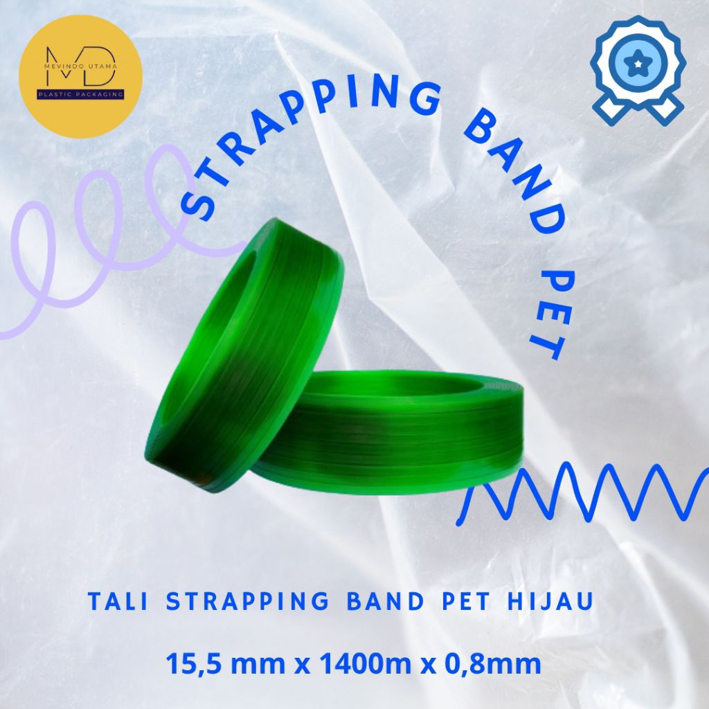 Tali Strapping Band PET/ tali packing hijau  / Strapping Band / Tali Packing