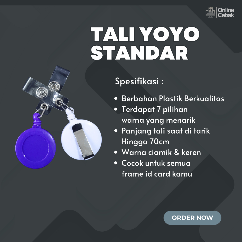 

Yoyo Tali Id Card Gantungan ID CARD Hang Tag Name Tag STANDARD