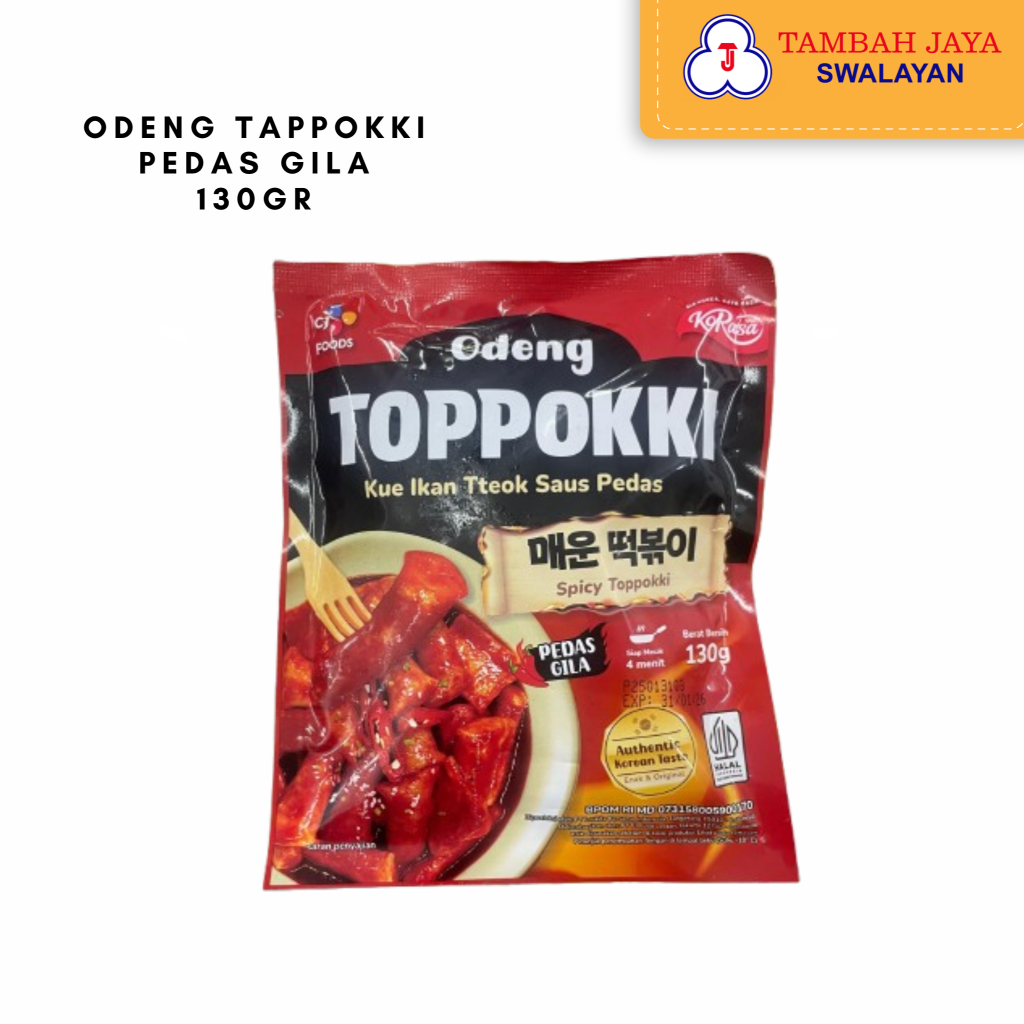 

CJ Foods Odeng Toppokki 130gr, Kue Ikan Tteok - - saus pedas 130gr