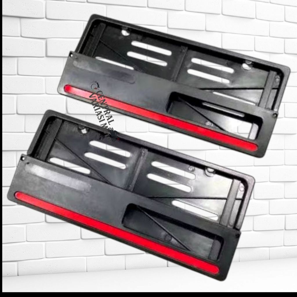 Bingkai Plat Nomor Motor List Merah Putih Tempat Plat Nomor Motor Cover Plat Nomor Motor